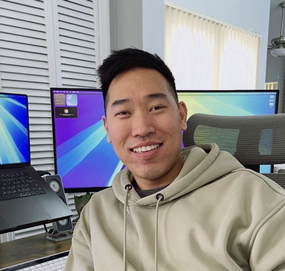Stephen Wong at his home office